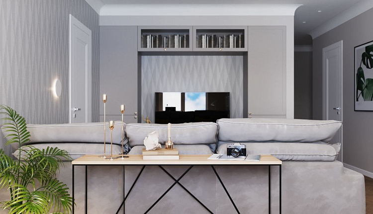 Проект кухни-гостиной для семьи из 4-х человек от @designstudio09